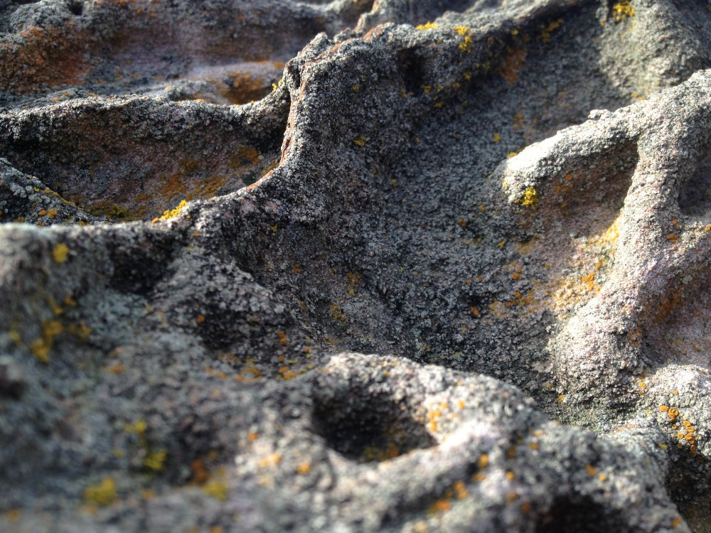 Close-up of weathered sandstone