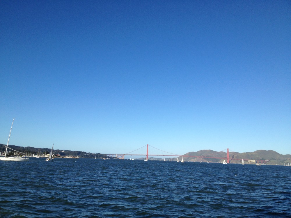 Getting closer to the Golden Gate Bridge