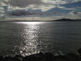 Sunshine reflecting on the Bay