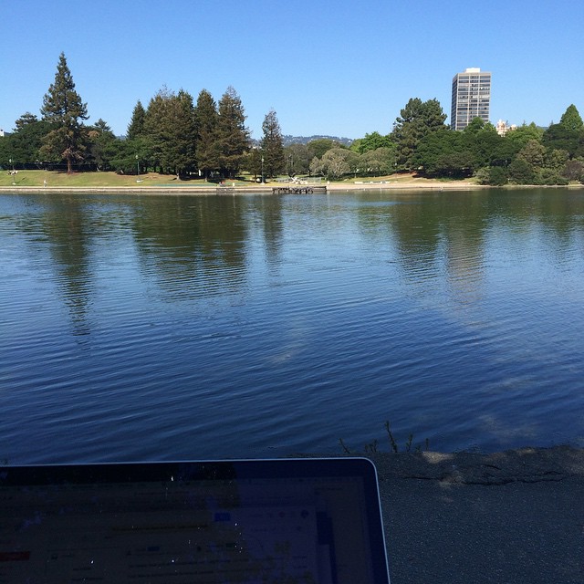 Afternoon office by the lake hanging out w/ Caleb