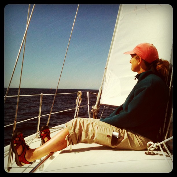 Anna Lisa enjoying the perfect sailing conditions