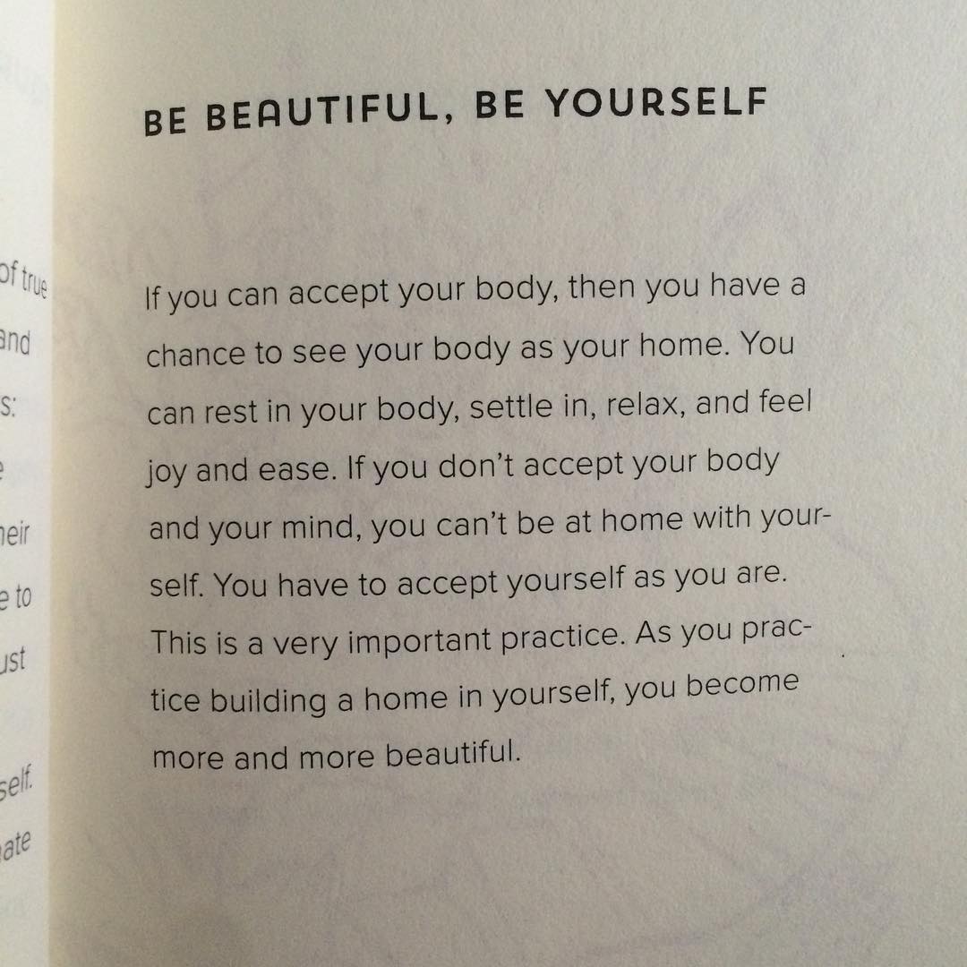 Be beautiful, be yourself