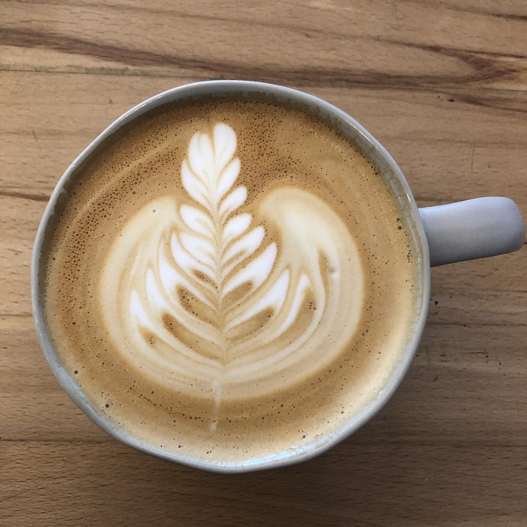 Delicious latte at Kaleidoscope
