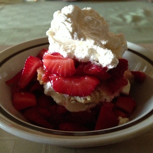 Dessert – home-made strawberry shortcake