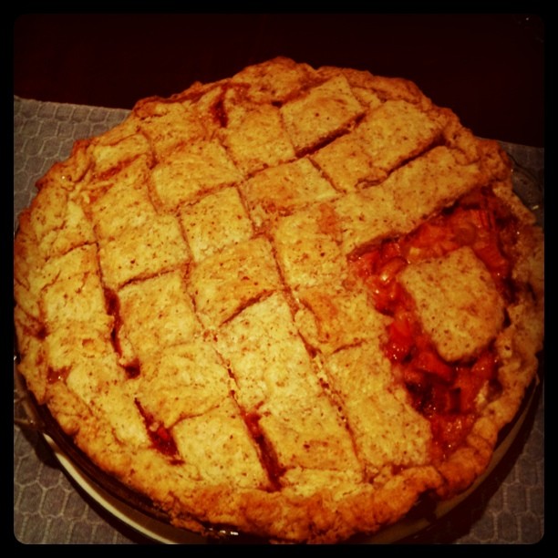 I made a pie. Strawberry rhubarb