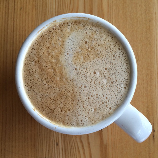 Kind of a ying yang sort of a latte today
