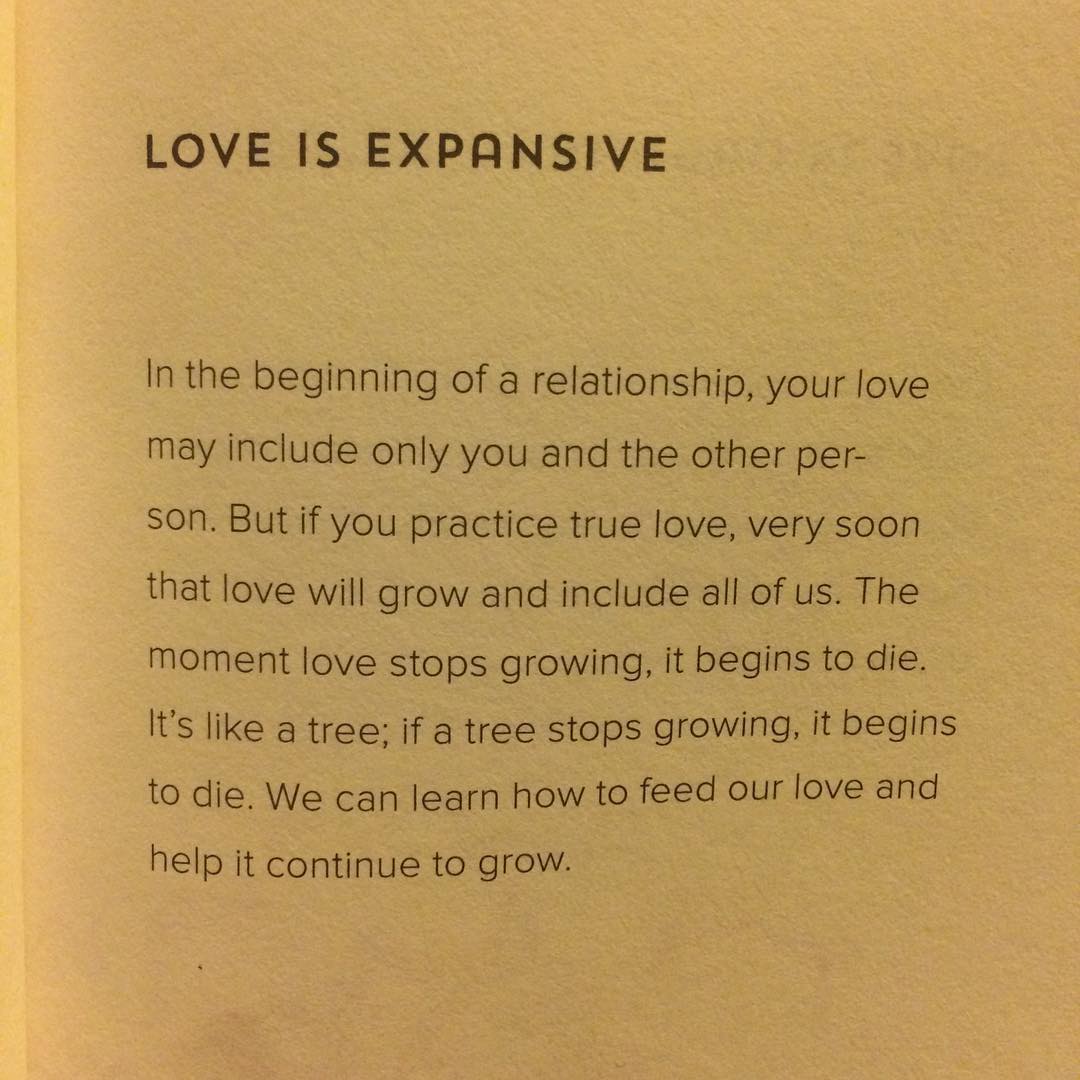 Love is expansive