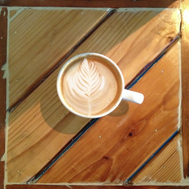 Lovely early morning latte