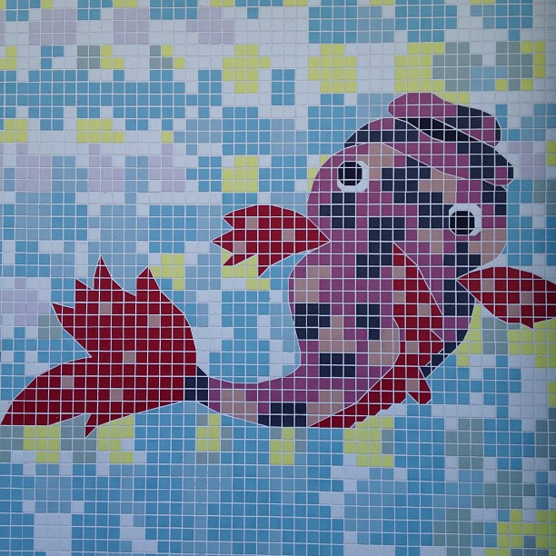 Pixel tile fish