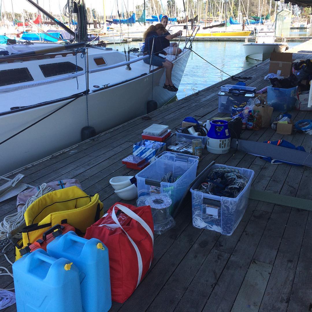 Prepping the boat at BYC's guest dock