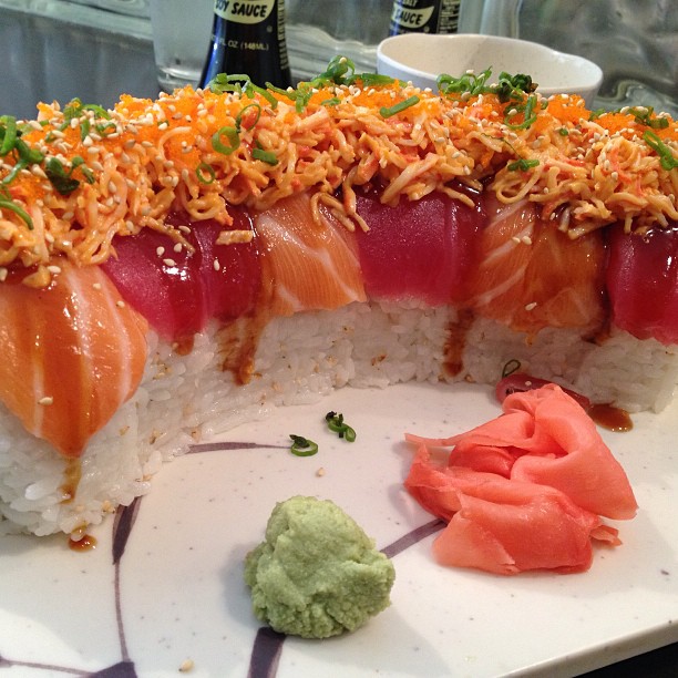 The Titanic roll at Ichiro Sushi is so big it's ridiculous. Thank goodness it is also delicious.