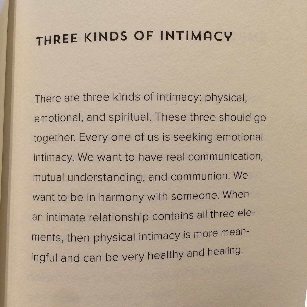 Three kinds of intimacy