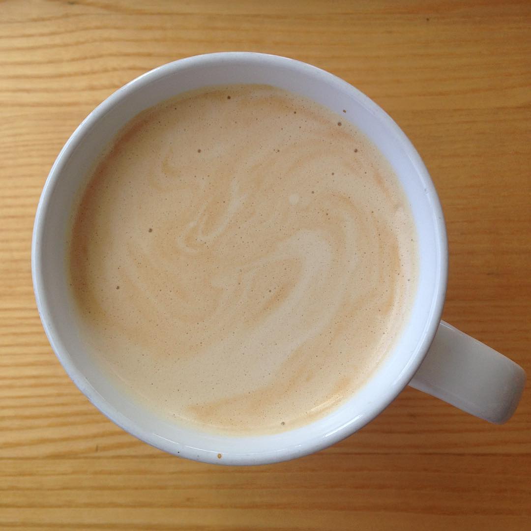 Workin' on a Saturday latte